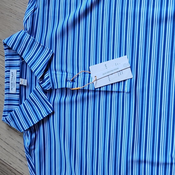 Peter Millar Clifton Performance Jersey in Mako Blue - Picture 9 of 12